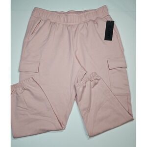 Velocity Womens Pink Jogger Sweatpants Cargo Pocket Size 1X NWT